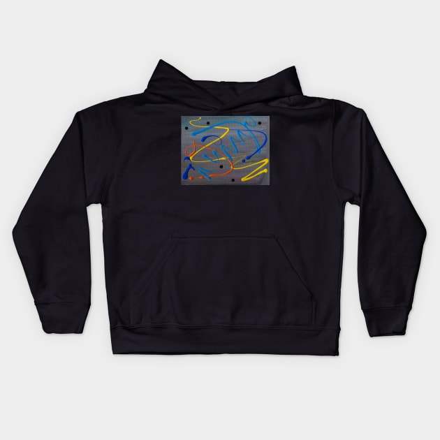 Abstract painting with love Kids Hoodie by Baraka Designs